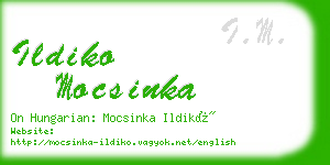 ildiko mocsinka business card